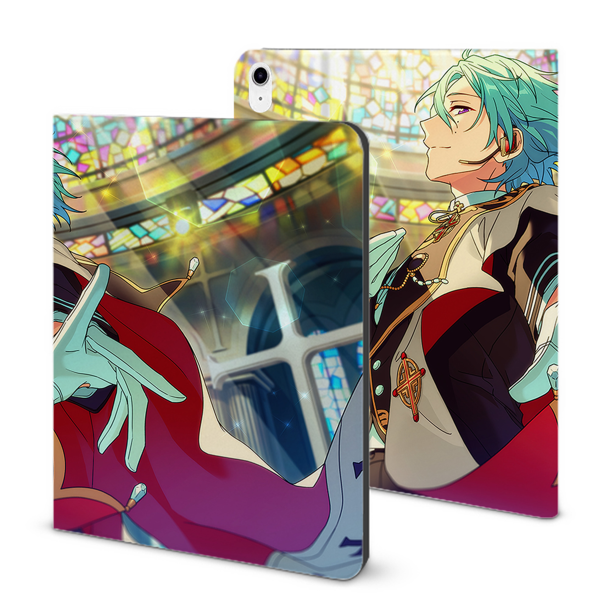 （画像用） あんさんぶるスターズ! Ensemble Stars IPad ケース ブック型 PUレザー TPU 耐衝撃 軽量 薄型 ペン収納なし 全面保護 IPad 各モデル対応